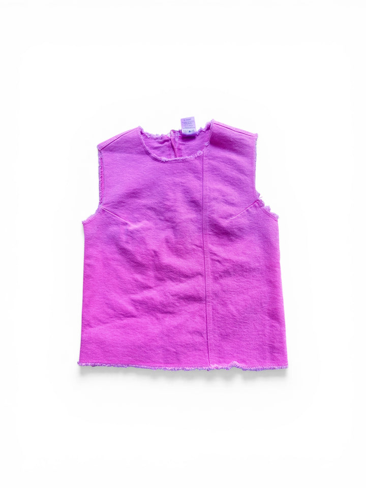 Pink Washed Denim Tank