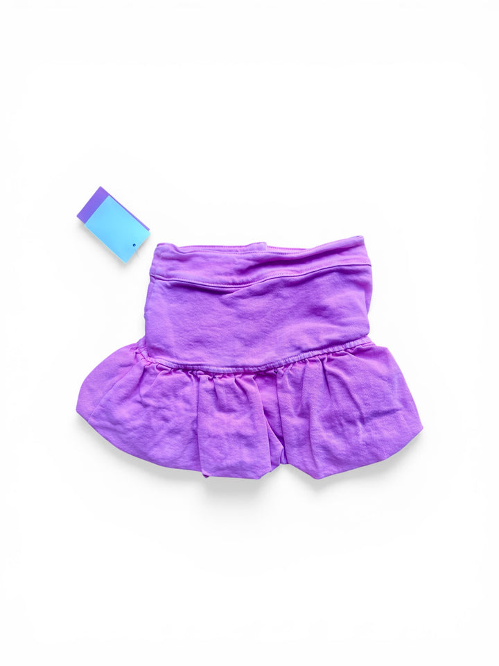 Pink Washed Denim Bubble Skirt