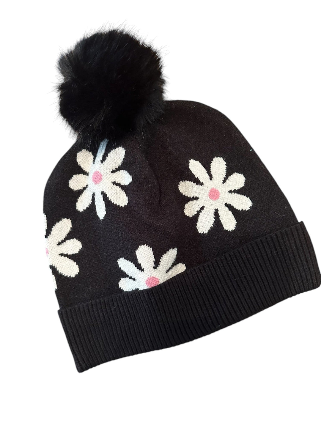 Black Flower Beanie - jernijacks