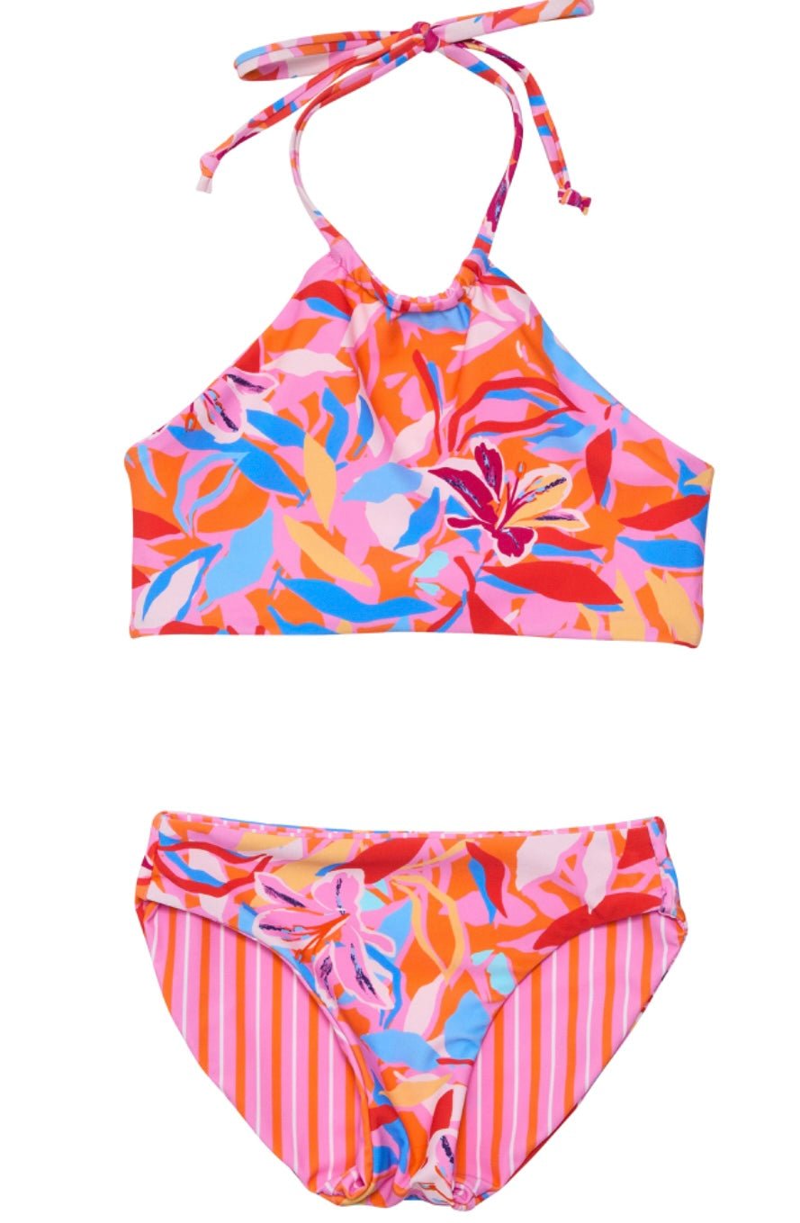 Blooming Sunset Halter Bikini - jernijacks