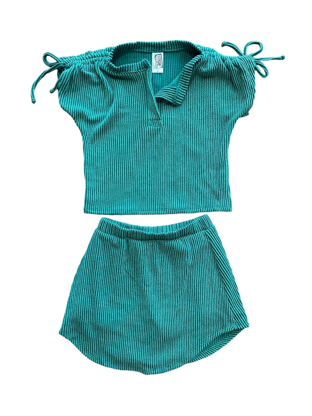 Green Waved Rib Skort - jernijacks