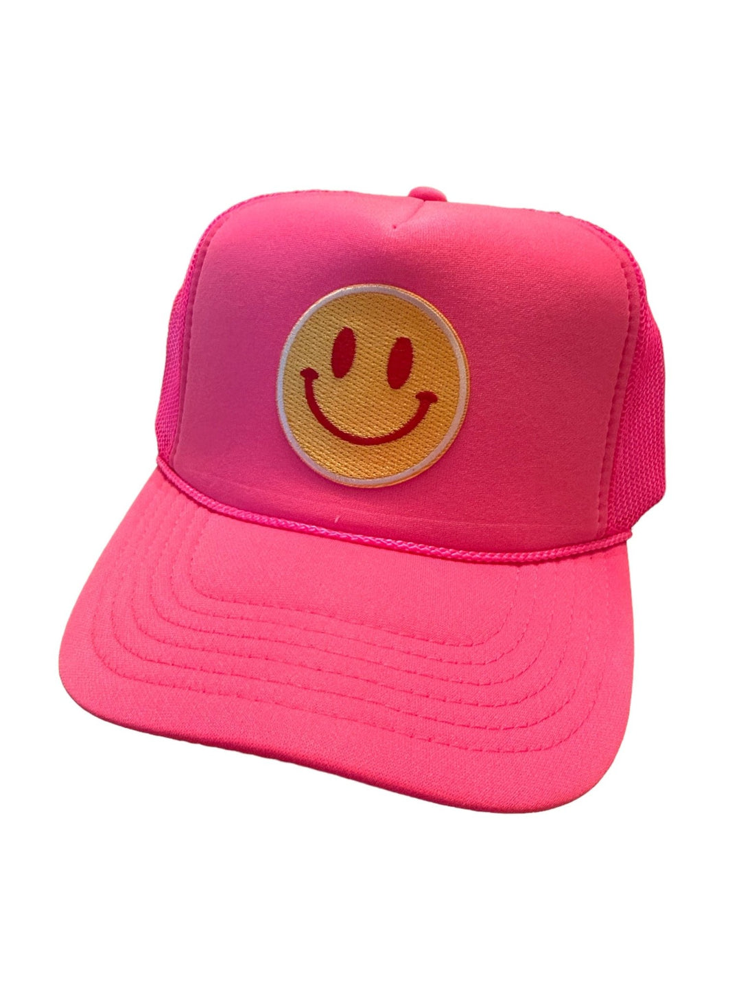 Pink Trucker Hat with Smiley - jernijacks