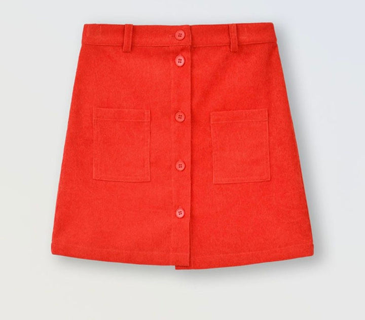 Red Orange Woven Skirt - jernijacks