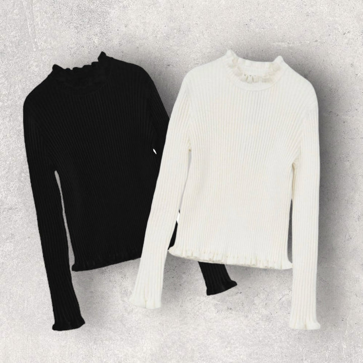 Ribbed Long Sleeve Top - 2 COLORS! - jernijacks