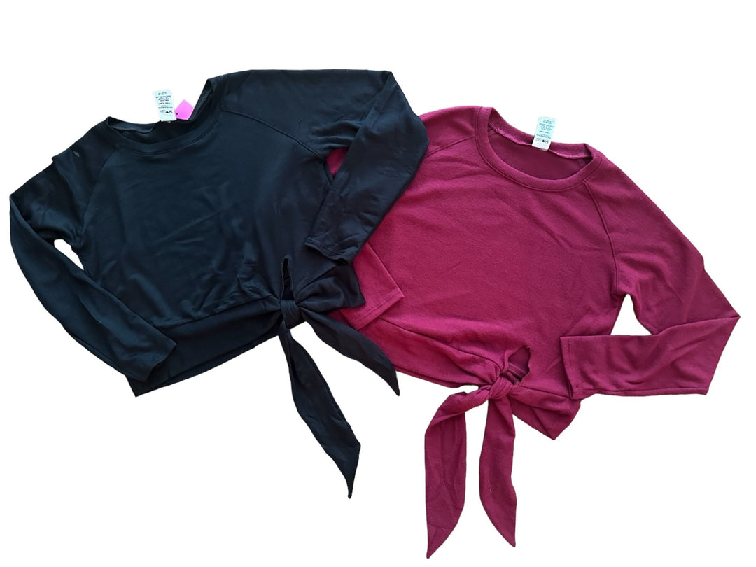 Terry Front Tie Top - 2 COLORS! - jernijacks