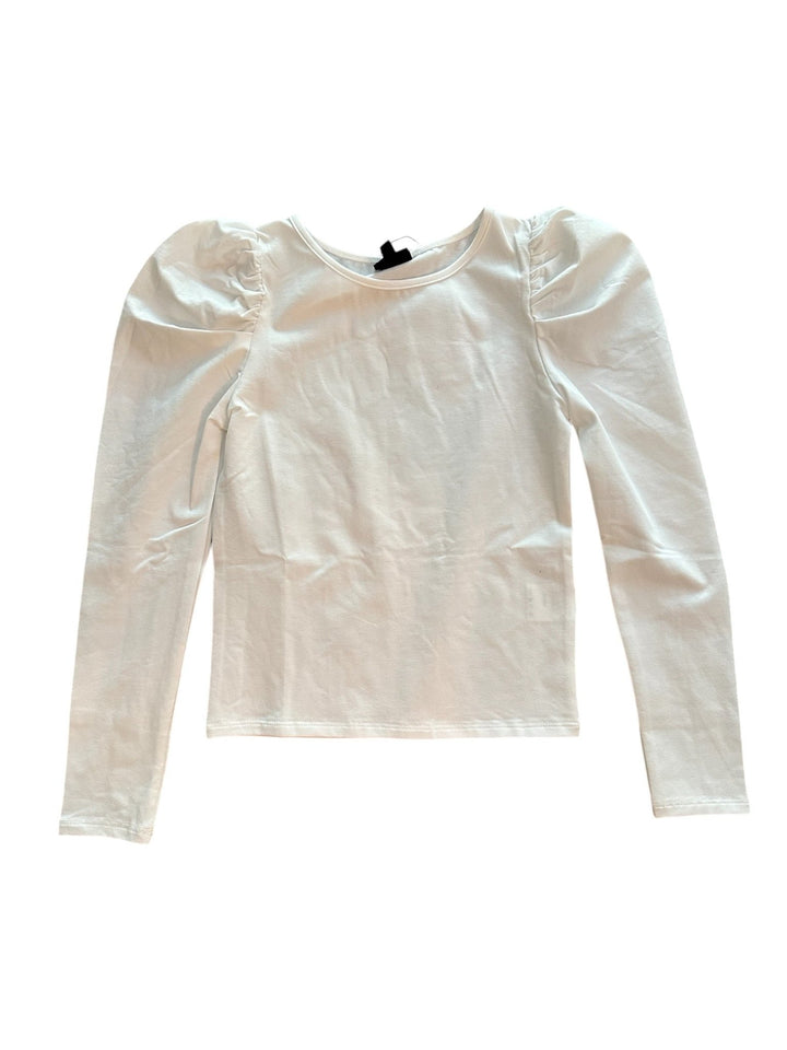 White Puff Sleeve Top - jernijacks