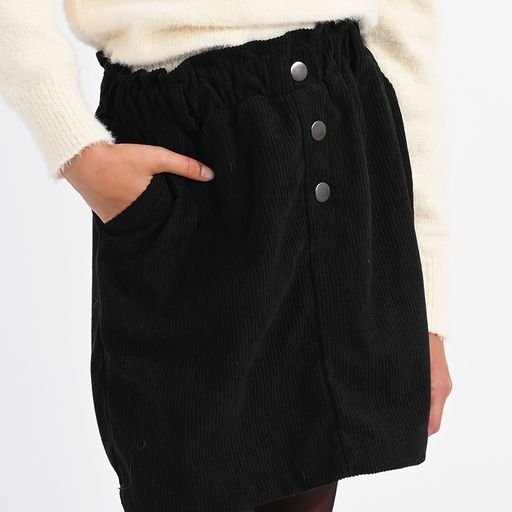 Black Paperbag Woven Skirt - jernijacks