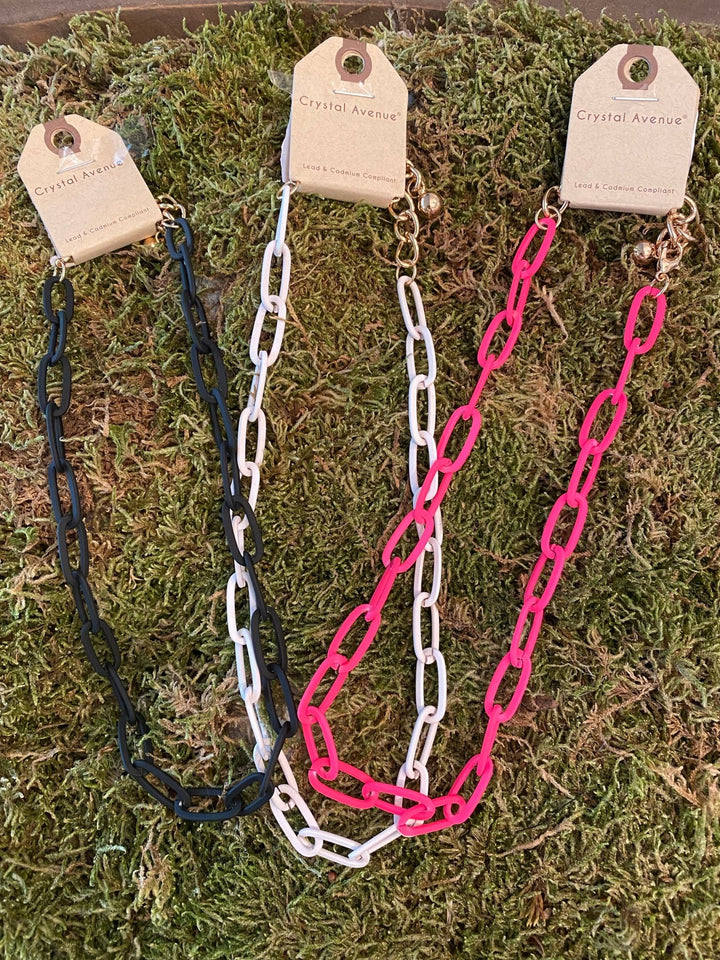 Color Coated Link Necklace - jernijacks