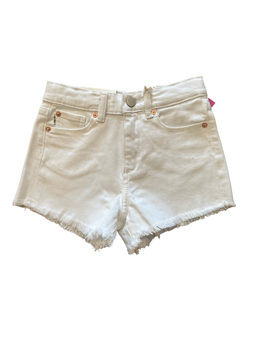 DL1961 Lucy White Frayed Denim Shorts - jernijacks