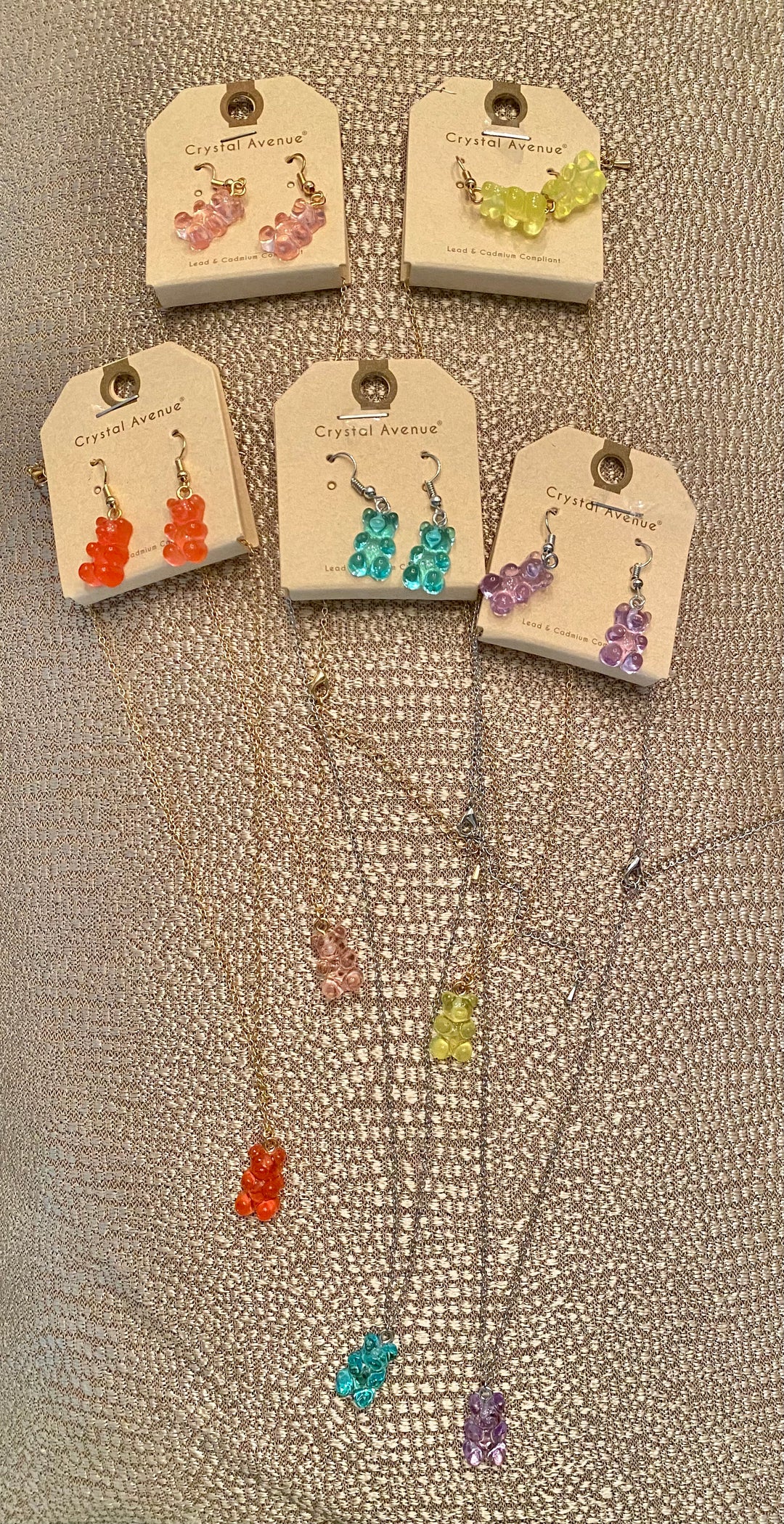 Gummy Bear Necklace and Earring Set