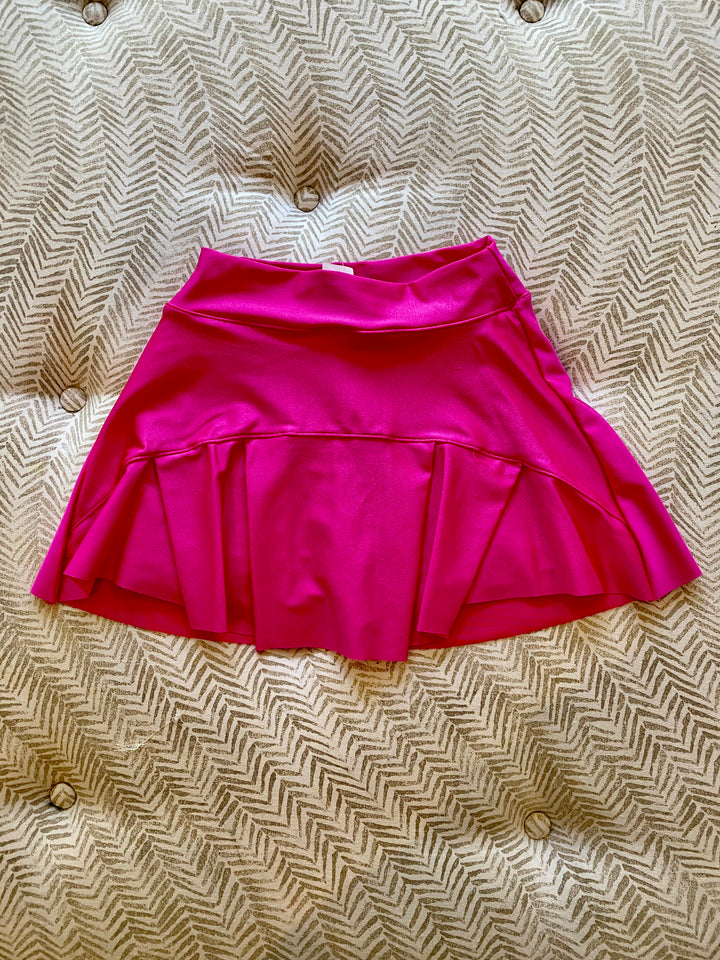 Solid Ruffle Back Tennis Skirt