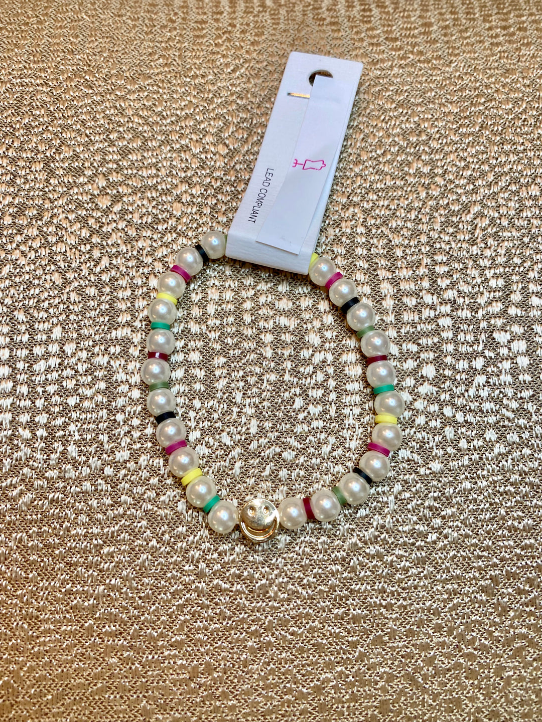 Smiley Face & Multi Bead Bracelet