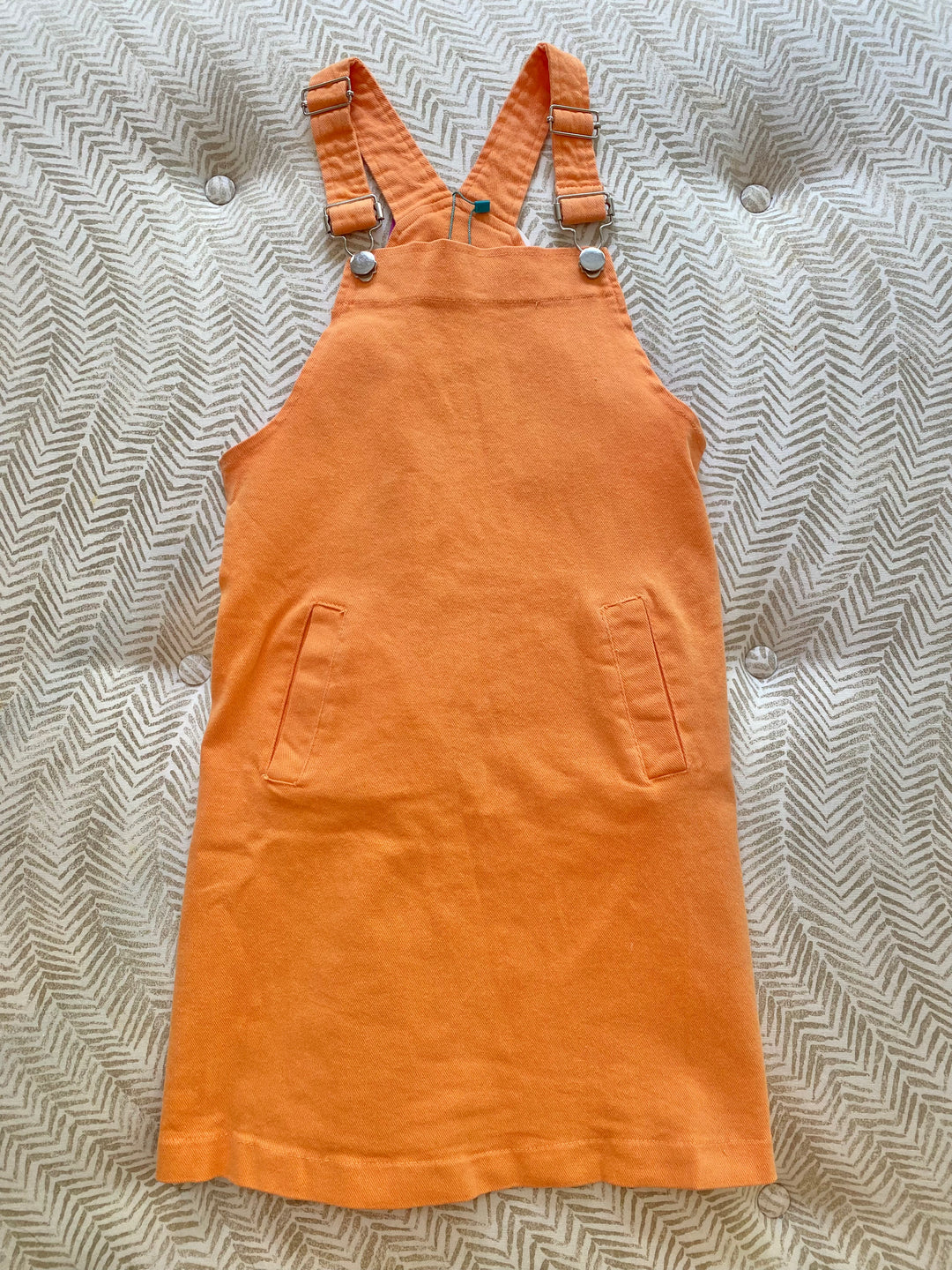 Orange clearance overalls dress