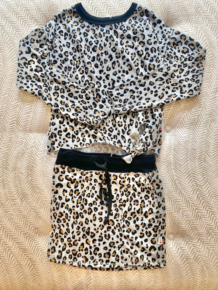 Leopard mini skirt