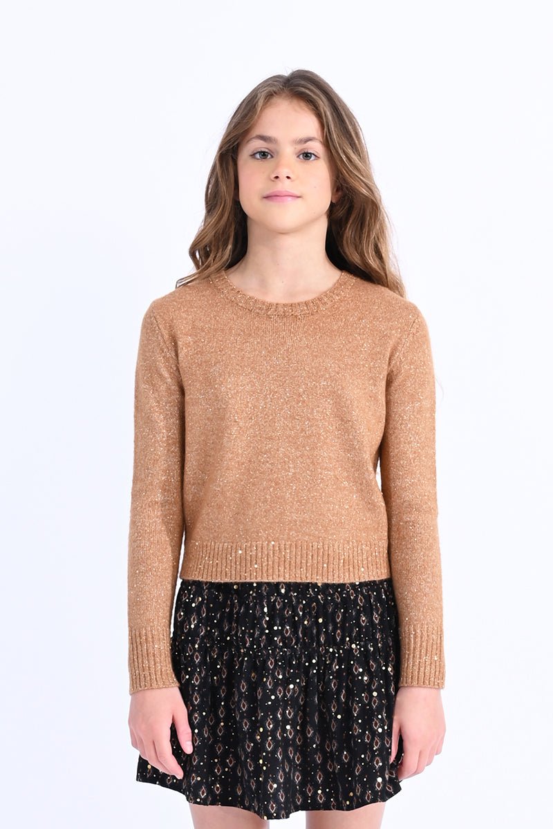 Mini Molly Camel Knit Sweater - jernijacks
