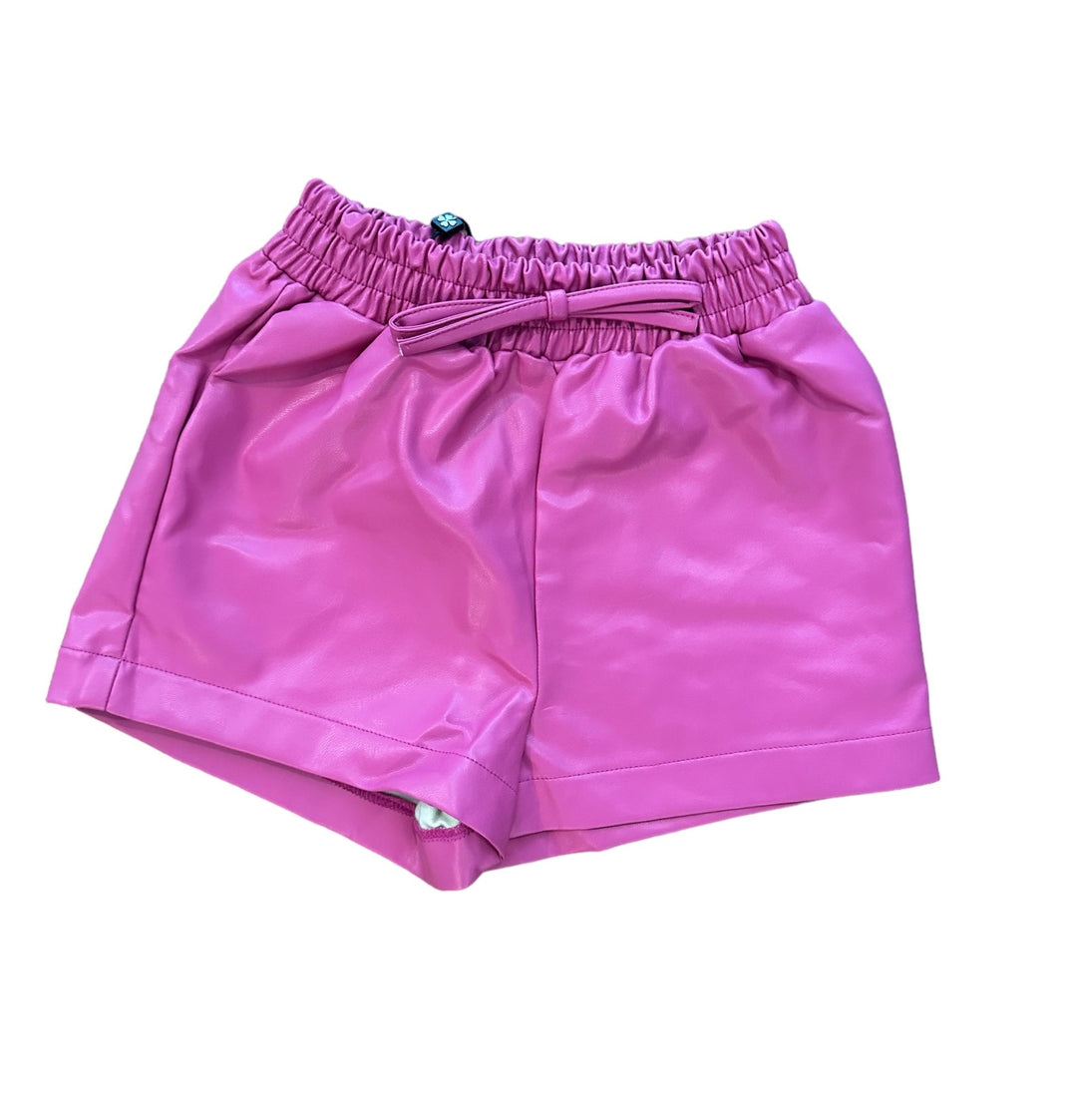 Mini Molly Pink Pleather Shorts - jernijacks