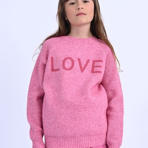 Pink LOVE Knitted Sweater - jernijacks