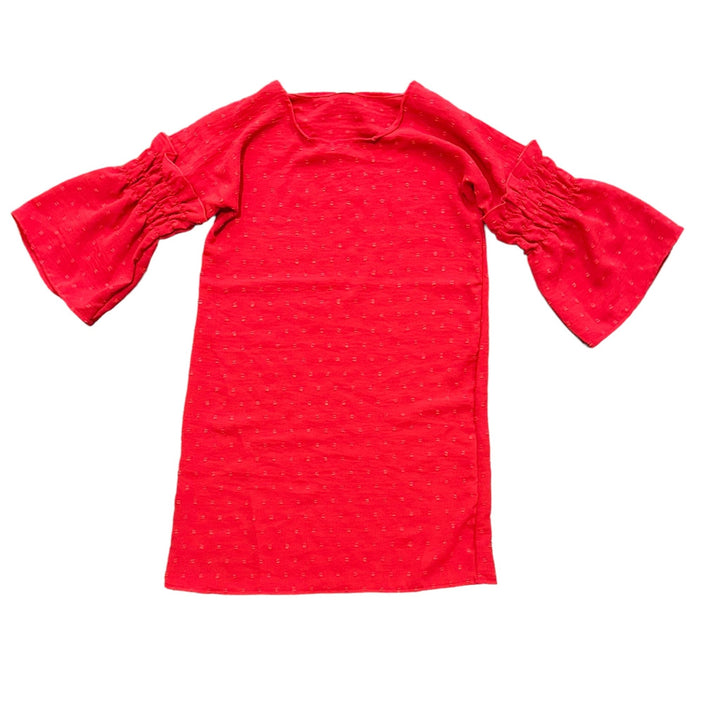 Red Swiss Dot Long Sleeve Dress - jernijacks