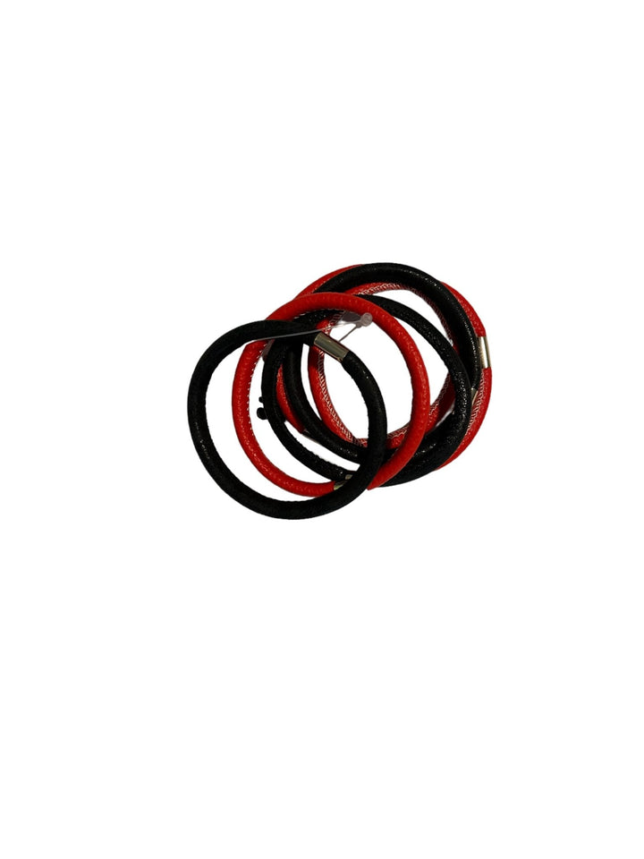 Red/Black 5 Row Bangle Bracelet Set - jernijacks