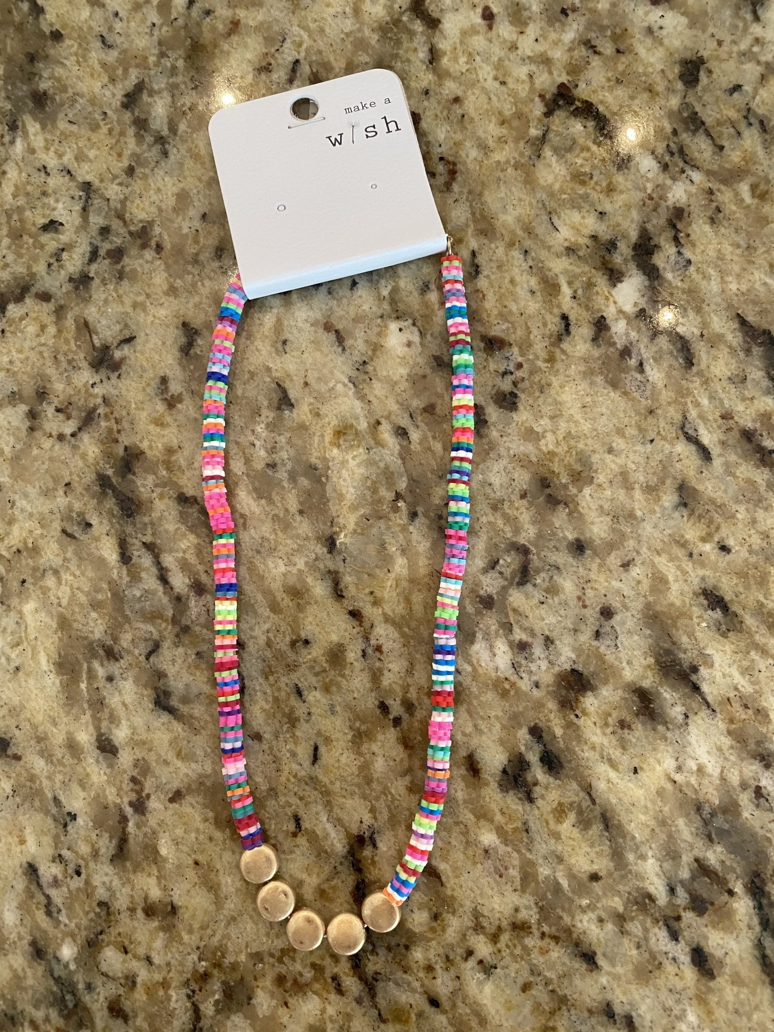 Rubber bead top necklace