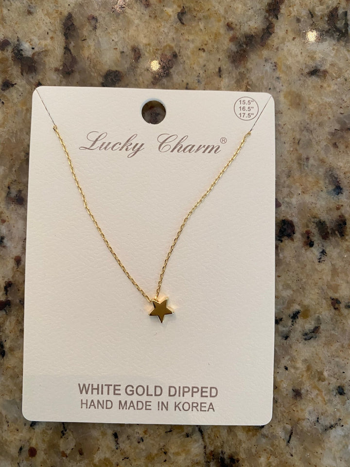 Star Pendant Necklace- Gold or Rhodium - jernijacks