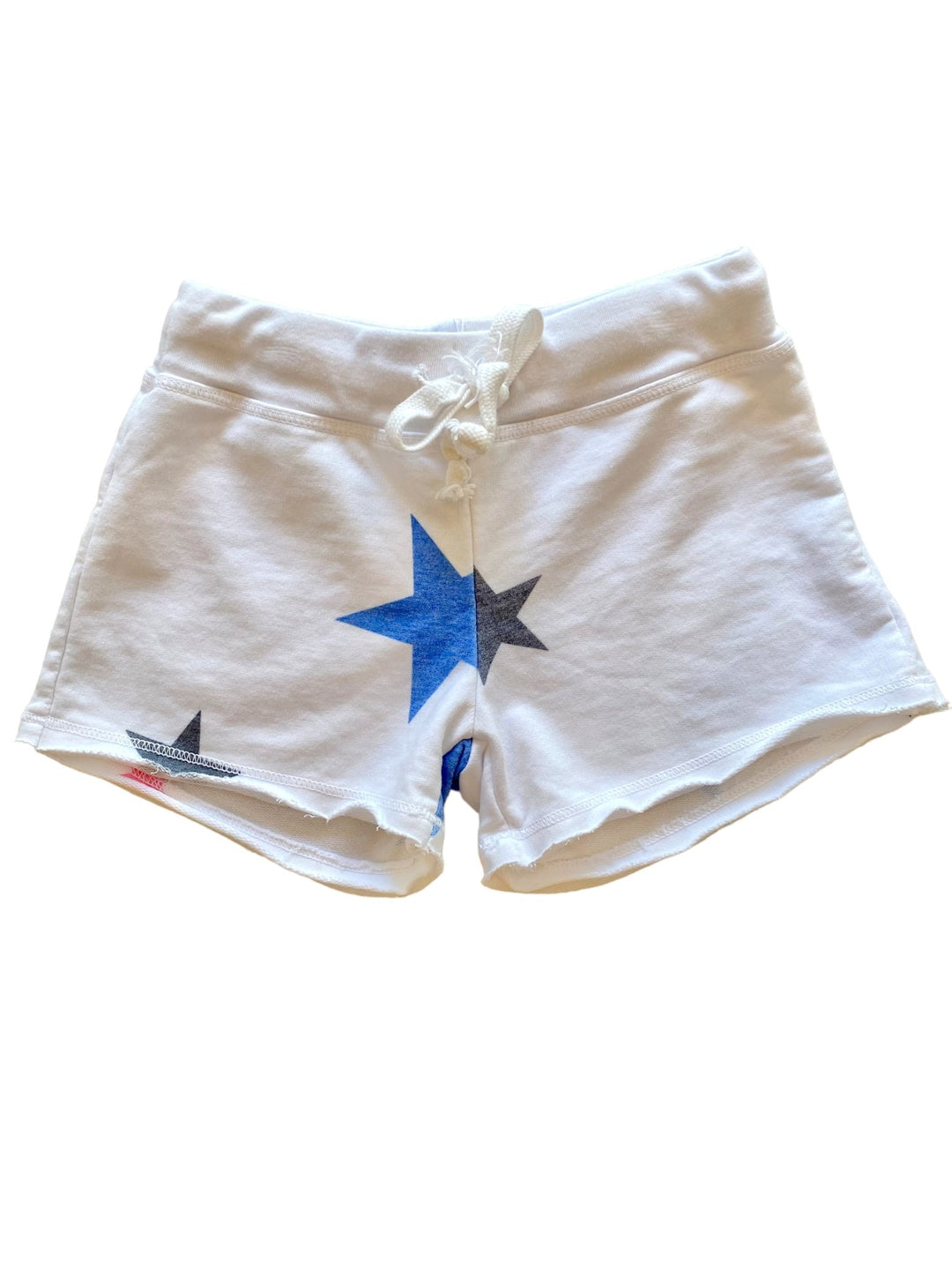 White Raw Edge Shorts w/ Stars - jernijacks